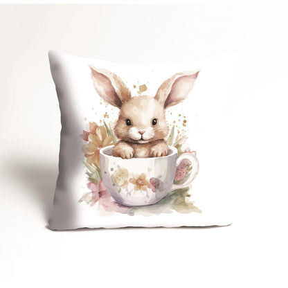 Kissenbezug - Hase in Tasse