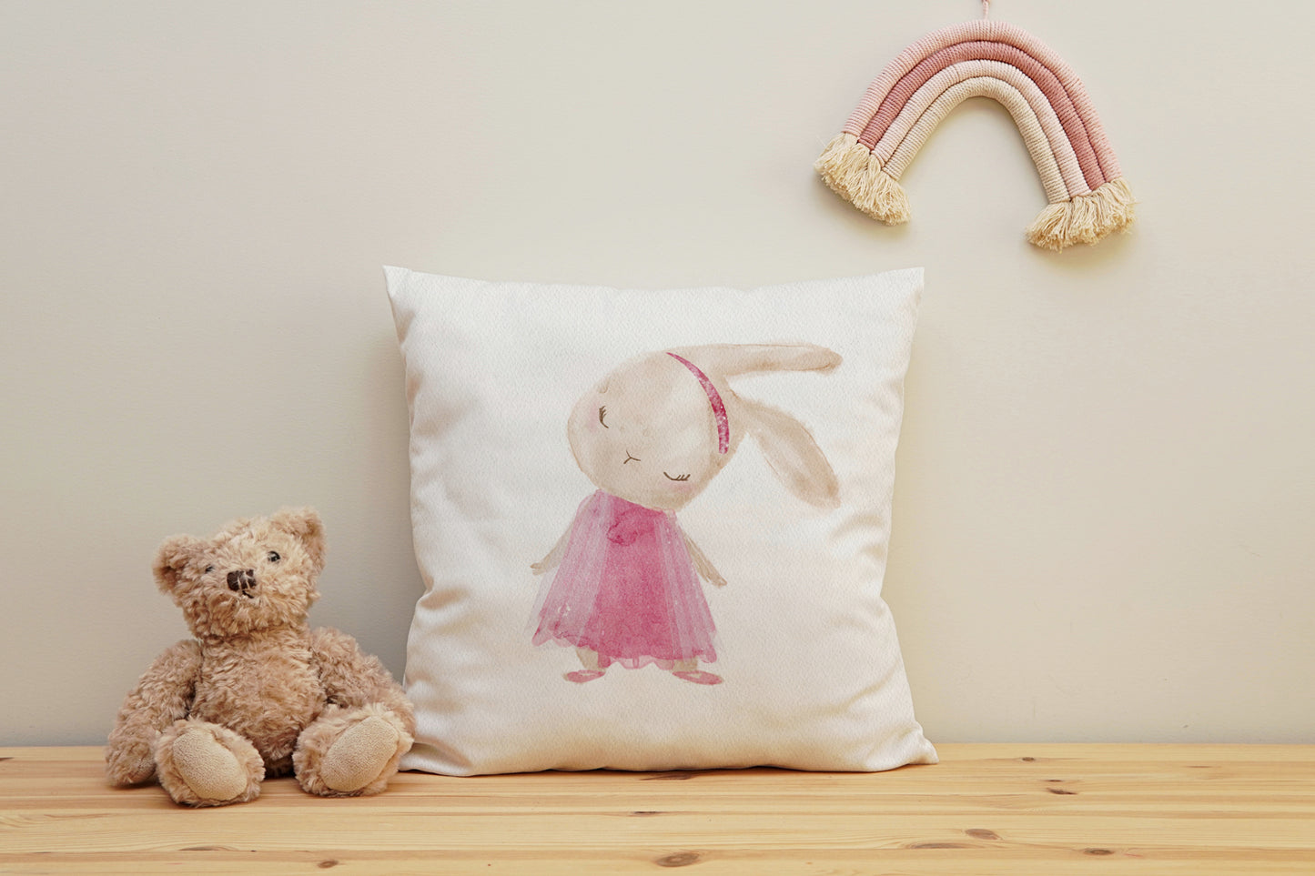 Kissenbezug - Hase in Kleid