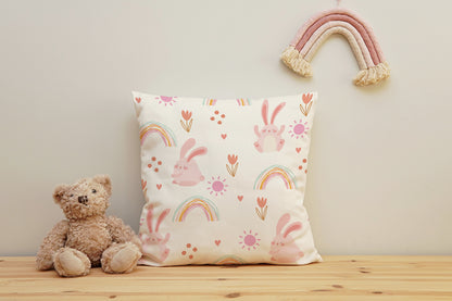 Kissenbezug - Bunnies and Rainbows