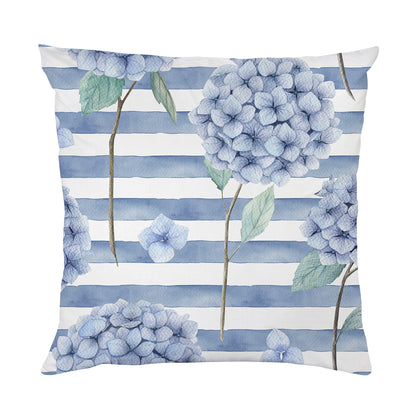 Kissenbezug - Flower Stripes Blue