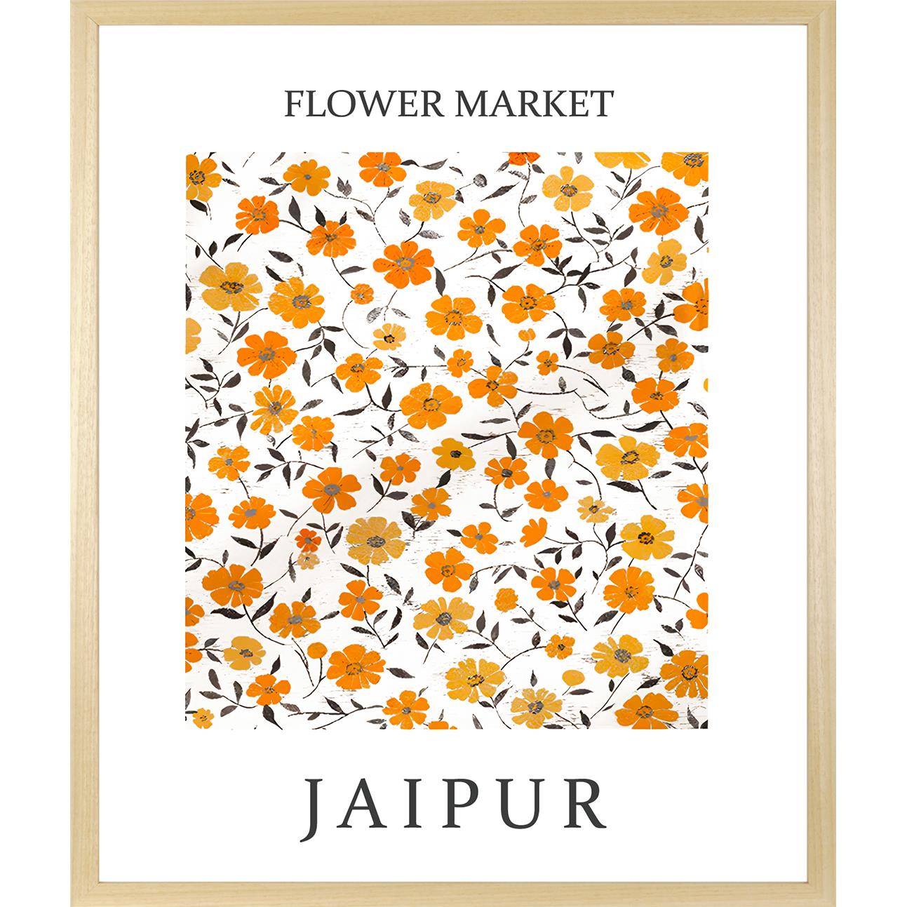 Rahmenbild - Flower Market Jaipur