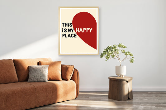 Rahmenbild - This is my Happy Place Red Wohnbeispiel