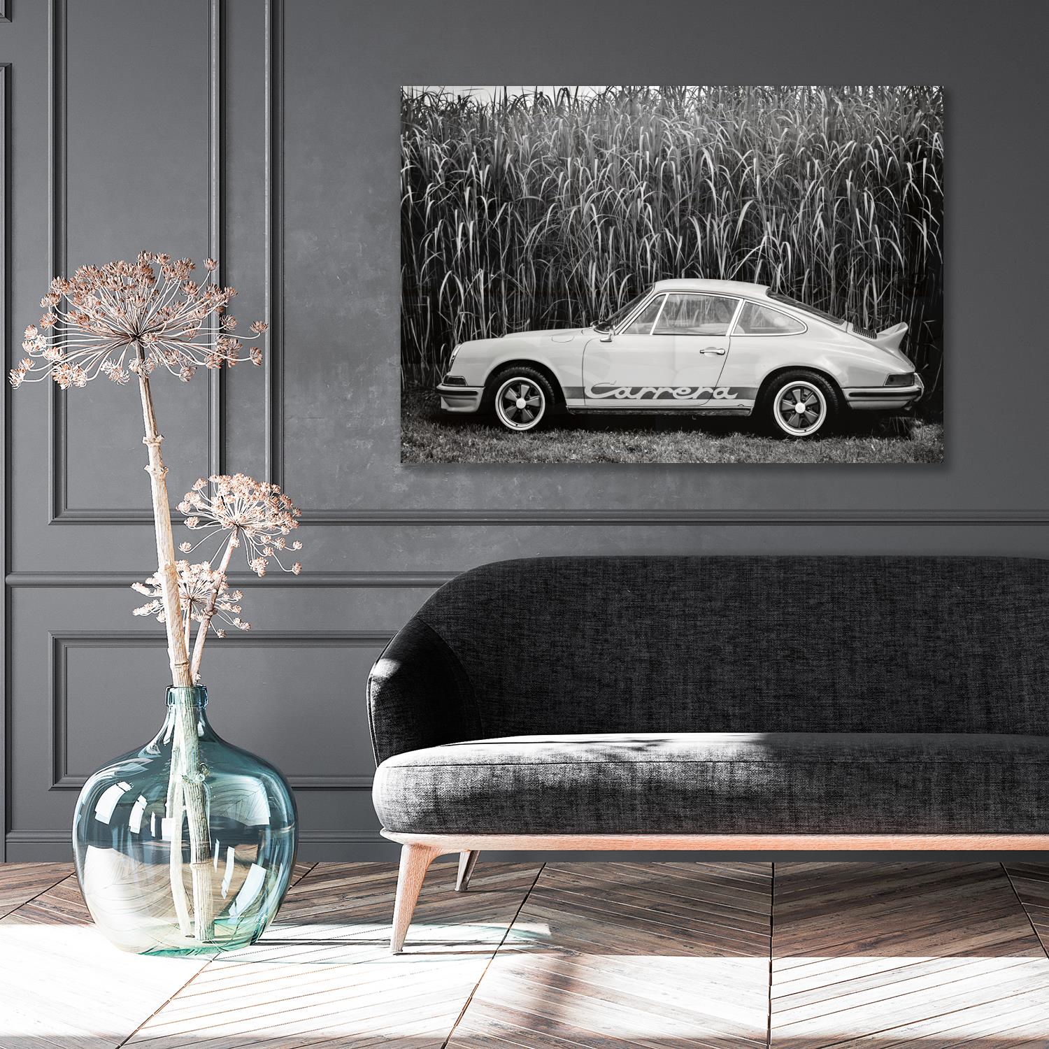 Acrylglasbild - Porsche 911 Carrera Wohnbeispiel