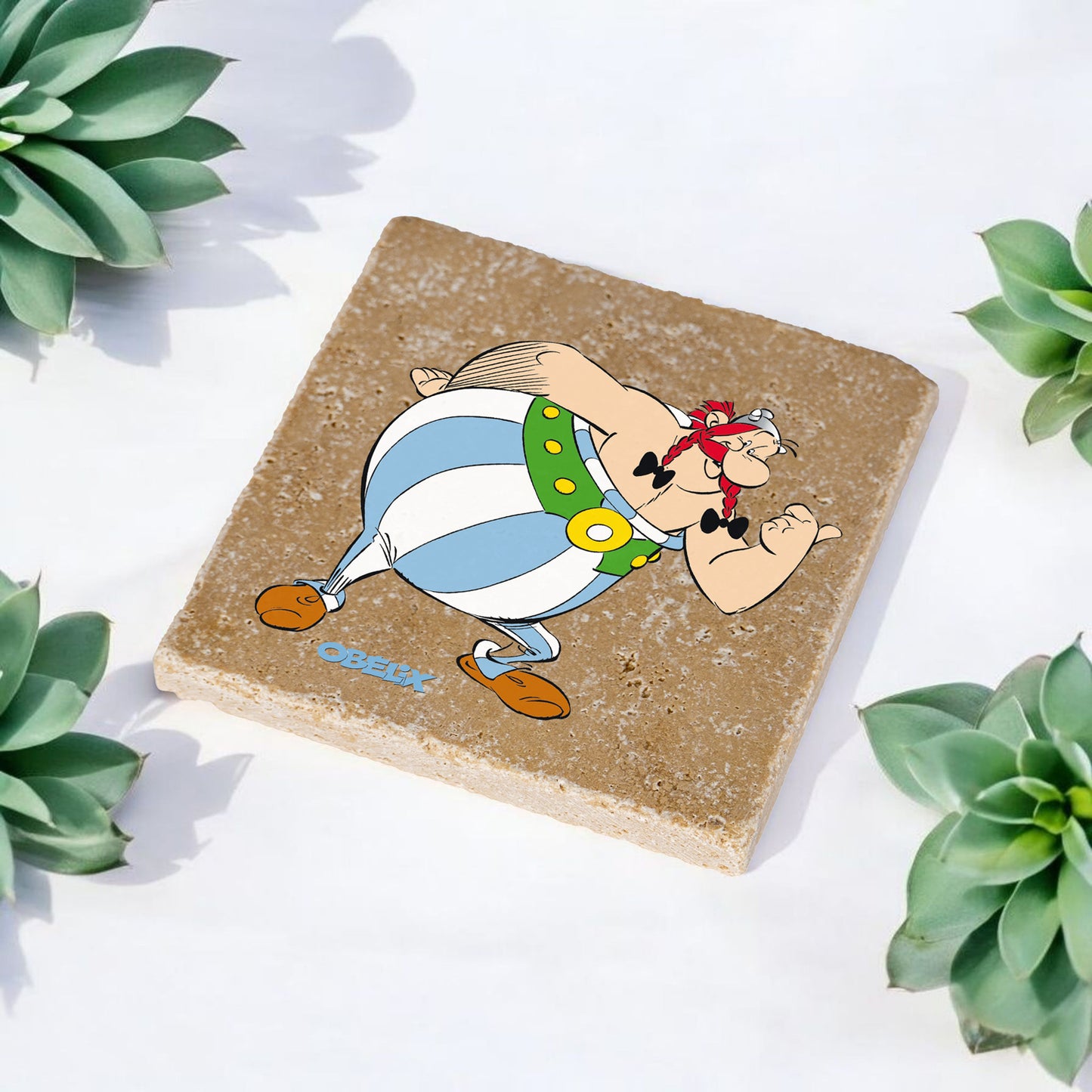 Steinuntersetzer-Set - Obelix