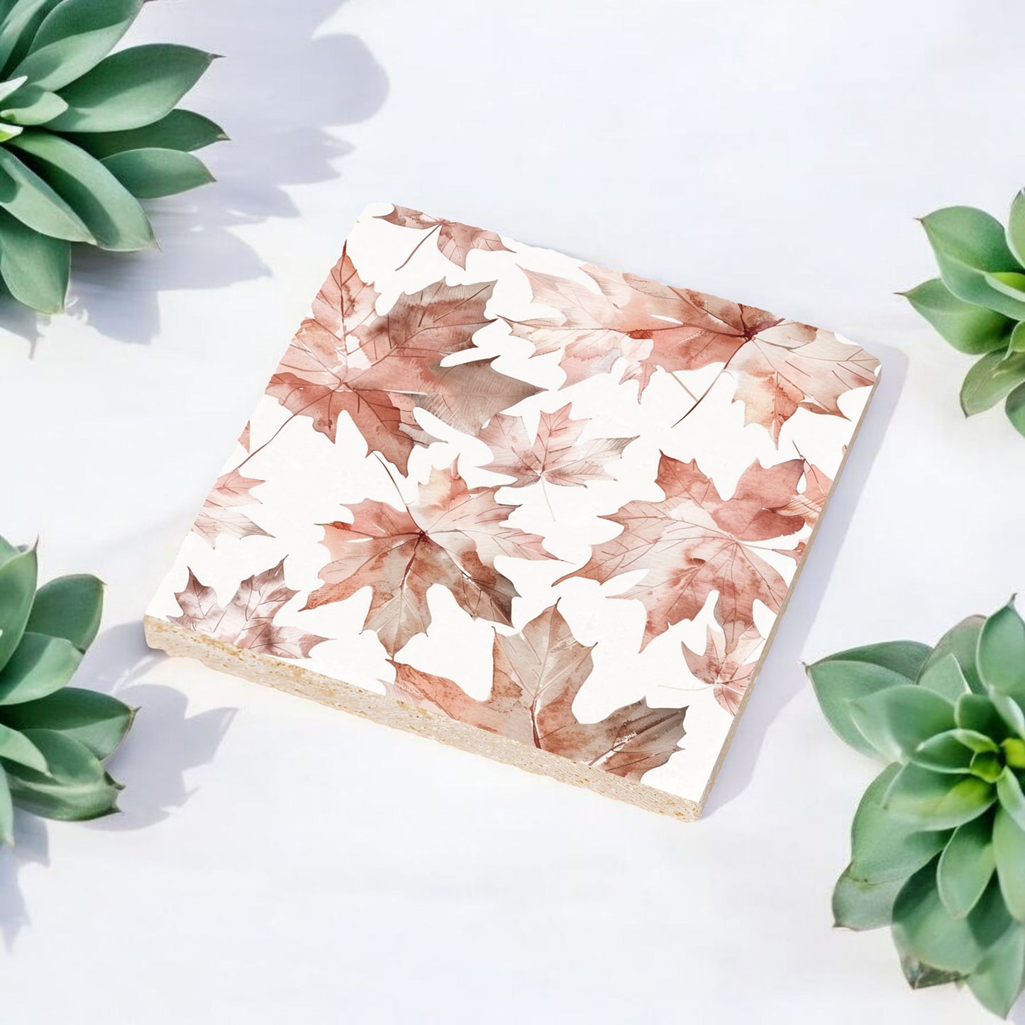 Steinuntersetzer-Set - Ahornblätter