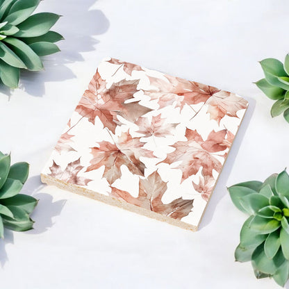 Steinuntersetzer-Set - Ahornblätter