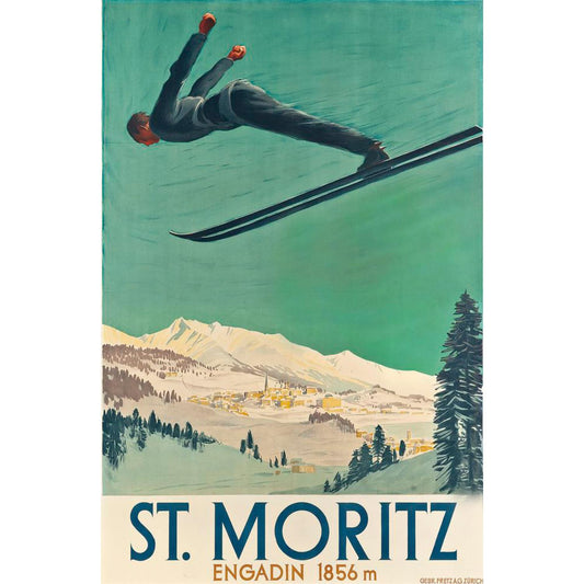 Blechschild - St. Moritz Engadin