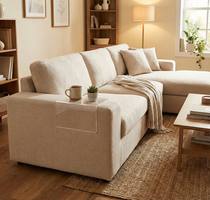 Beistelltisch Ablagefläche für Sofalehne, Tablett, Tisch, Acrylglas Sofa