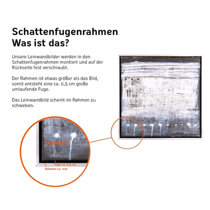 Leinwandbild mit Schattenfugenrahmen - Elements One 60x40cm