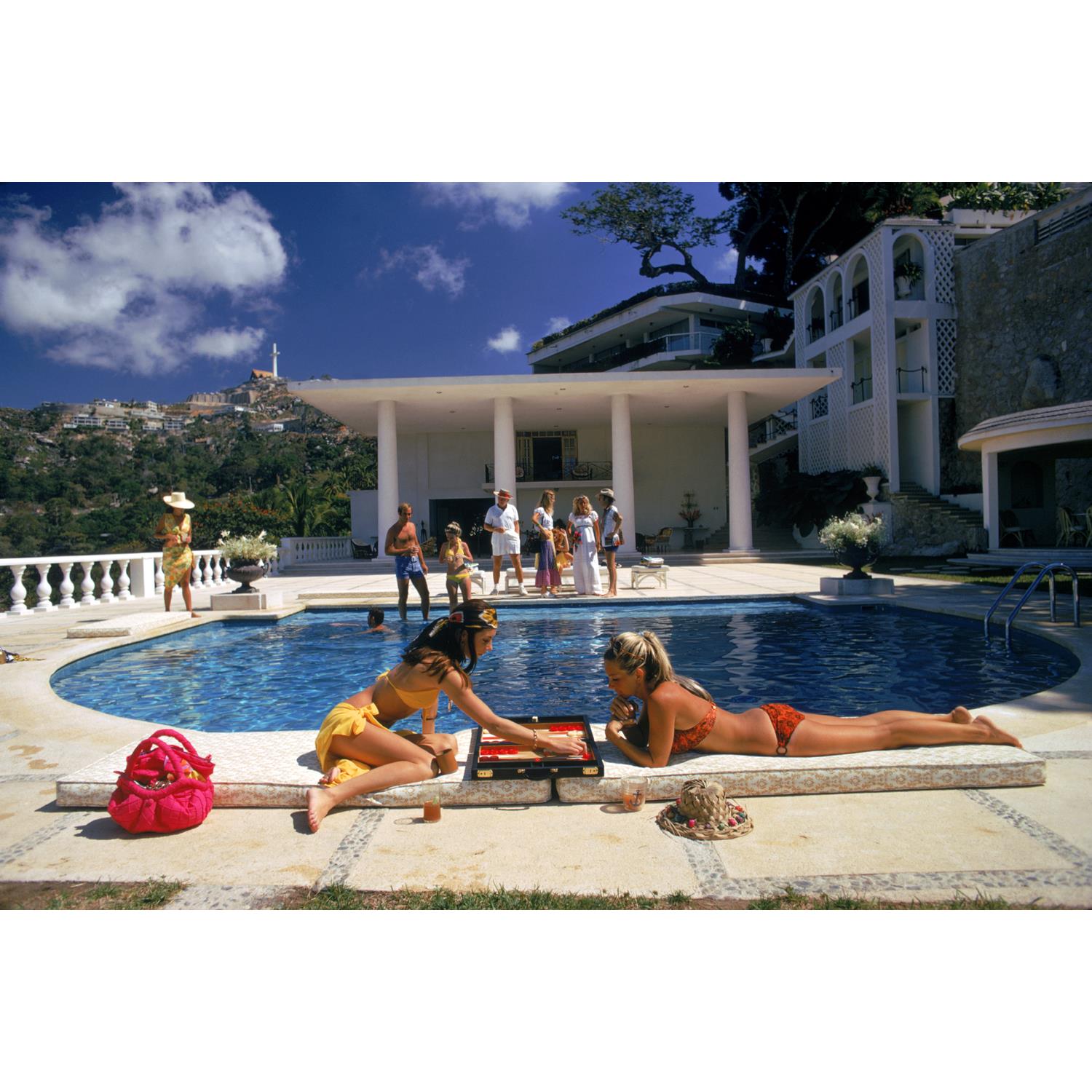 Slim Aarons - Poolside Backgammon