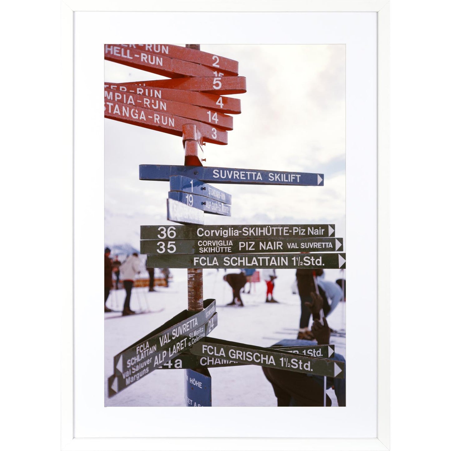 Slim Aarons - Signpost In St Moritz Detail