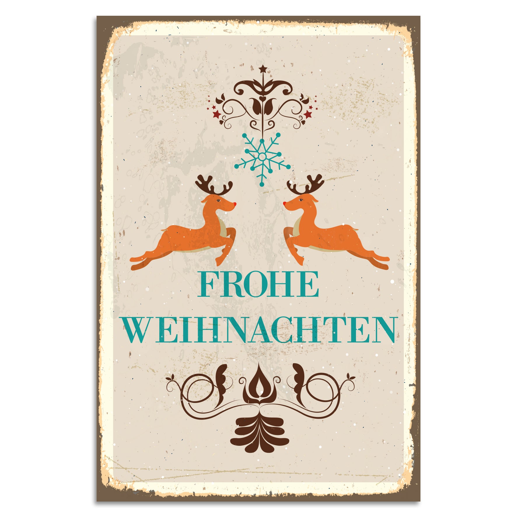 Blechschild - Frohe Weihnachten