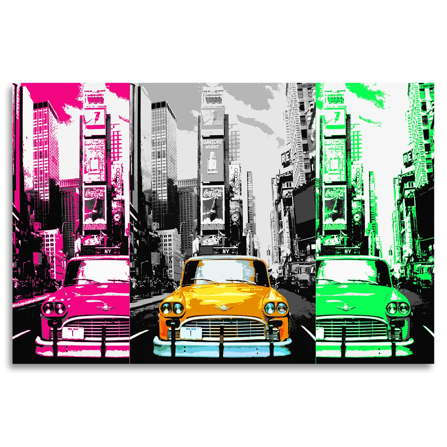 Acrylglasbild - Big City Cars