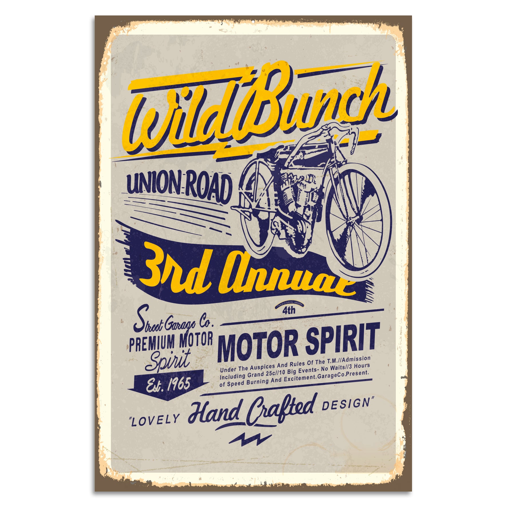 Blechschild Wild Bunch - Motor Spirit