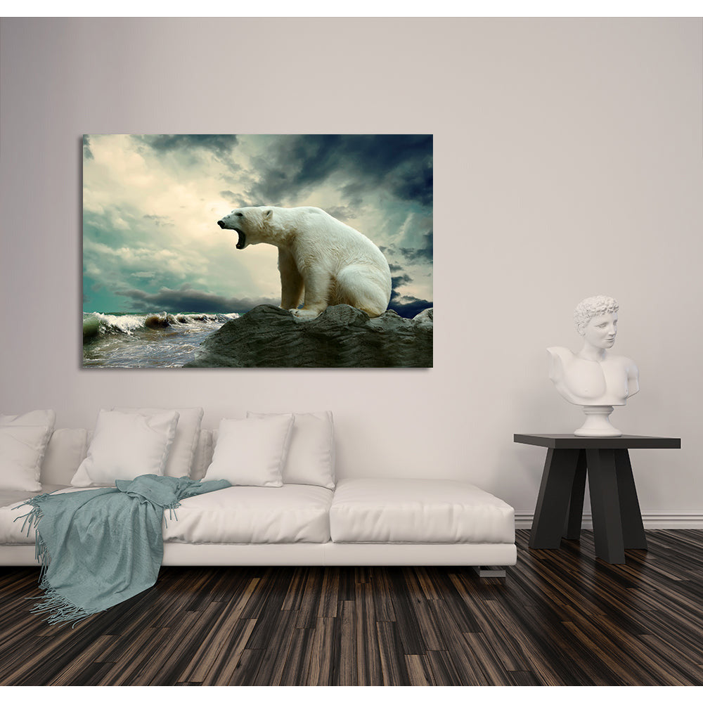 Acrylglasbild - Last Icebear Wohnbeispiel