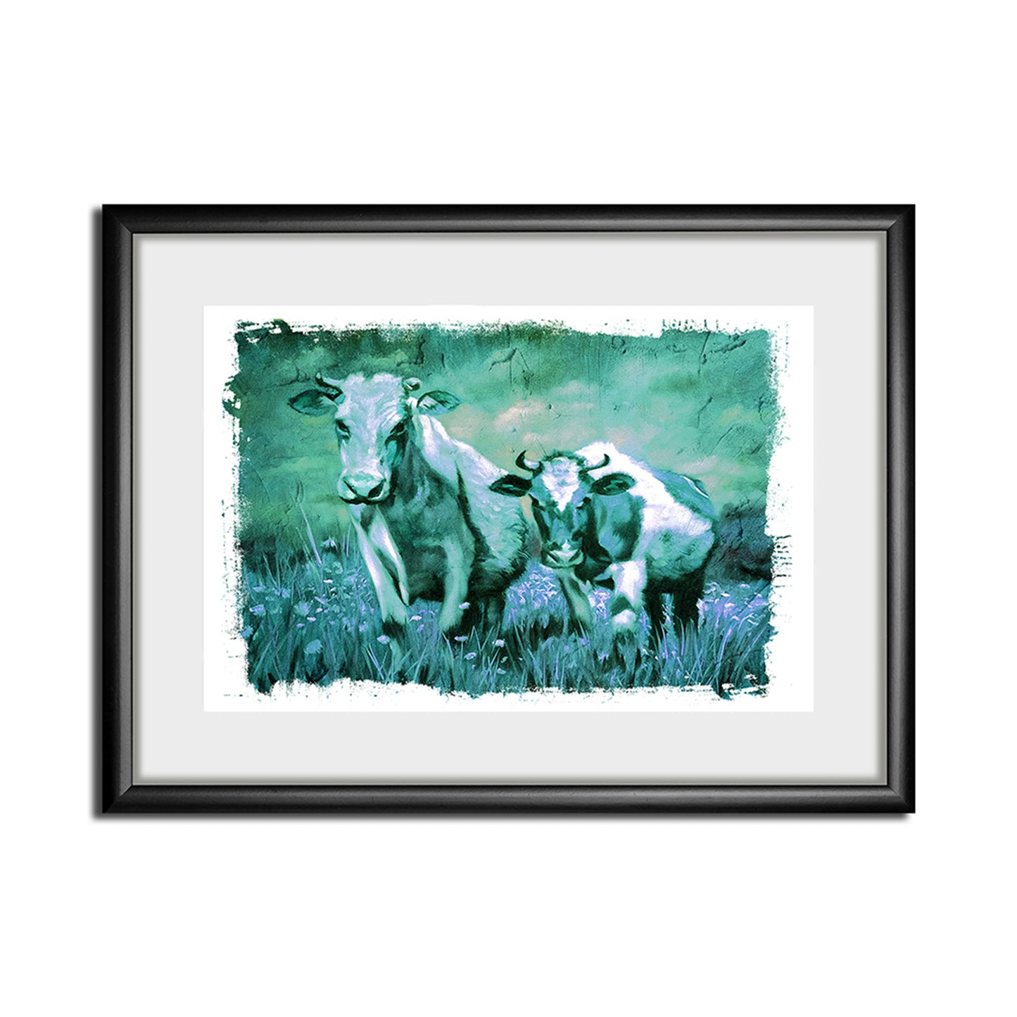 Rahmenbild - Green Cows