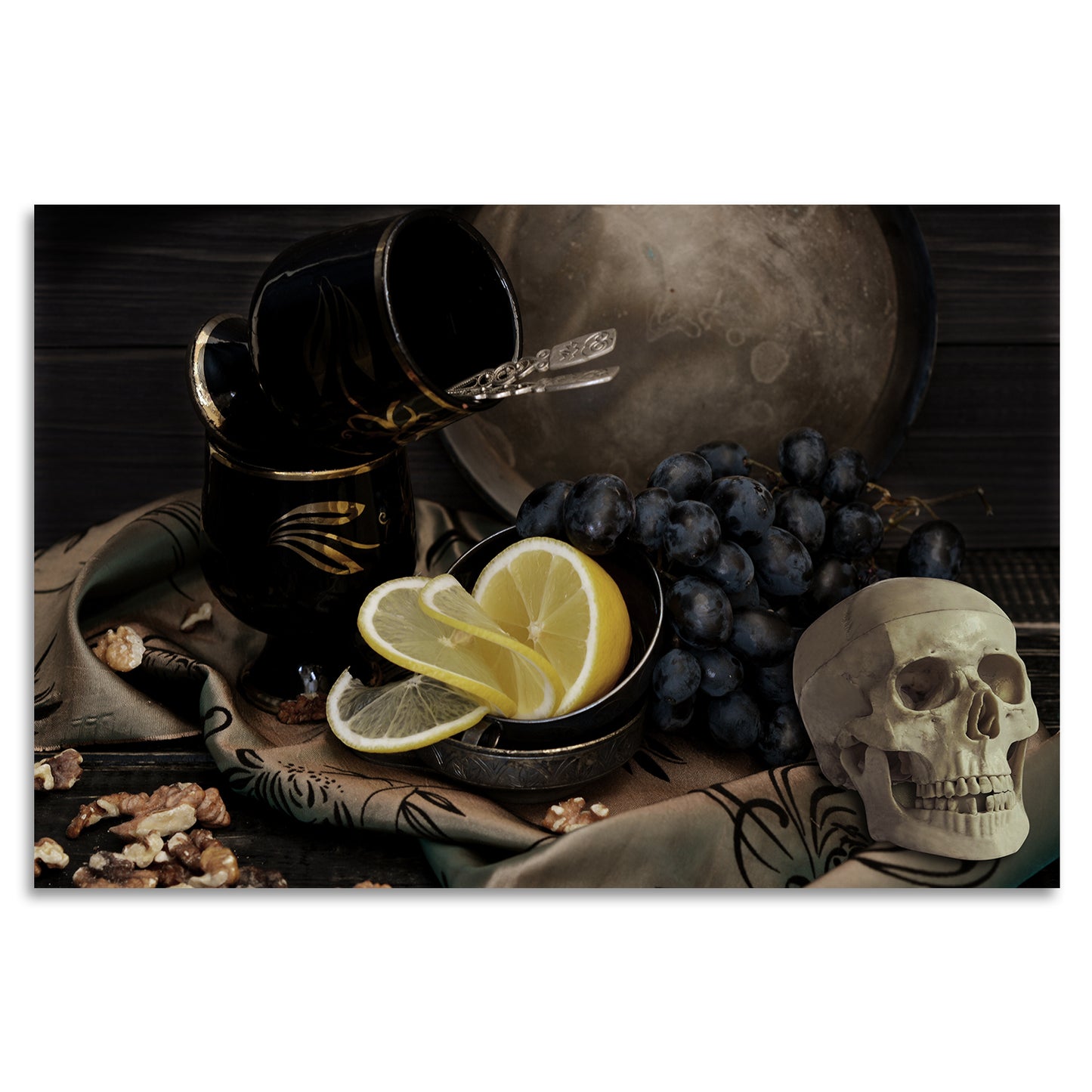 Acrylglasbild - Memento Mori Lemon