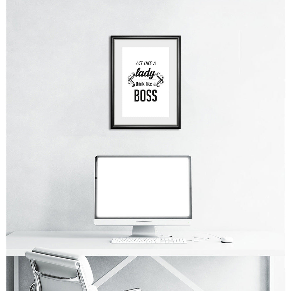 Rahmenbild - Act Like A Lady - Think Like A Boss Rahmenbild Wohnbeispiel