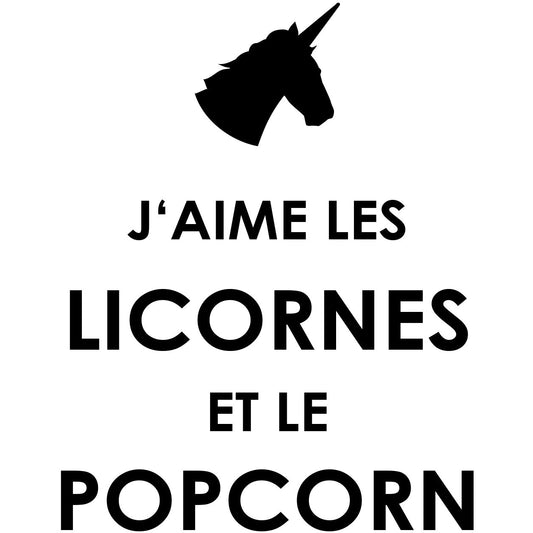 Leinwandbild - JAIME LES LICORNES ET LE POPCORN