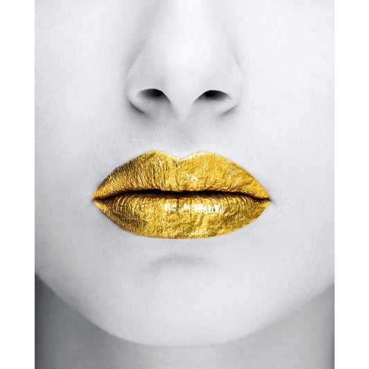 Blattgold Bild - Gold Lips