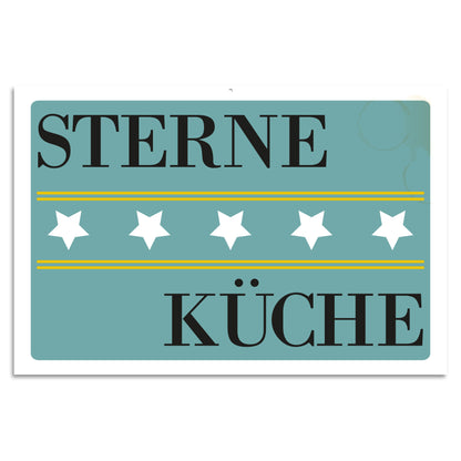 Blechschild - Sterne Küche