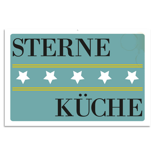 Blechschild - Sterne Küche