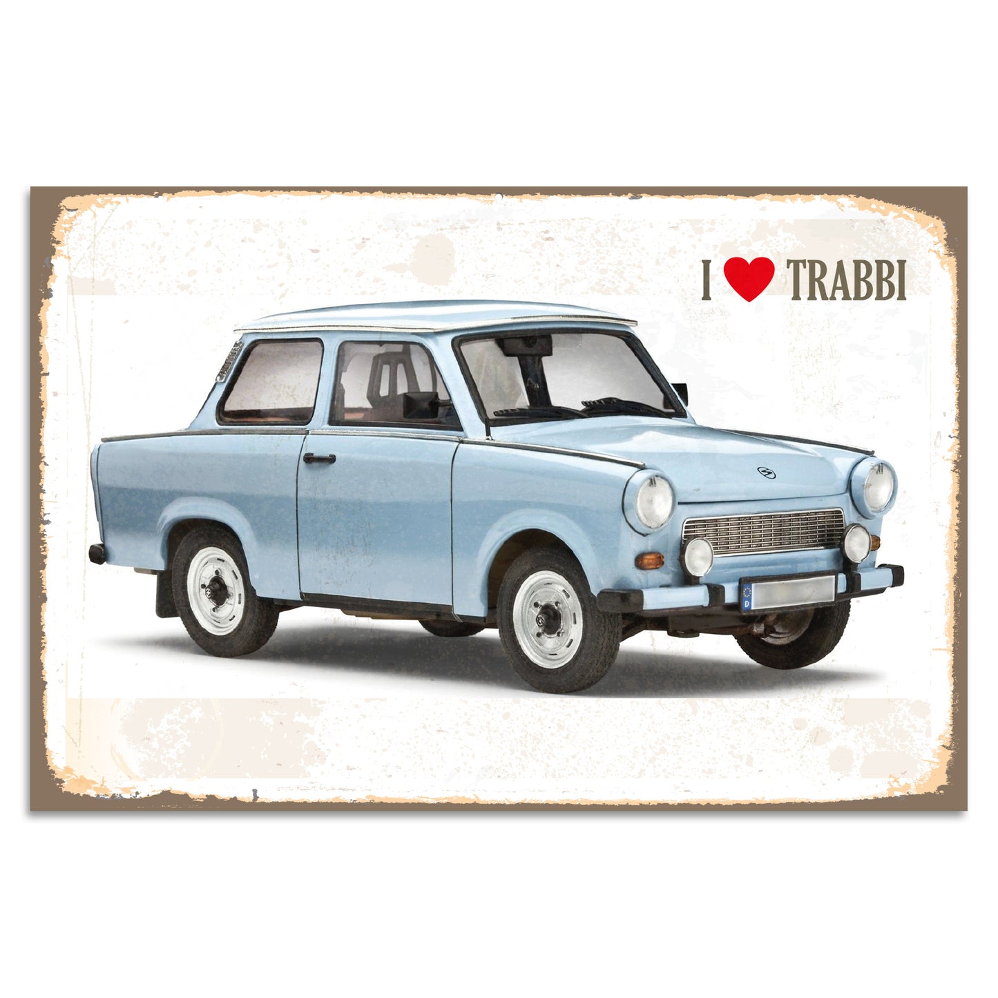 Blechschild - I LOVE TRABBI