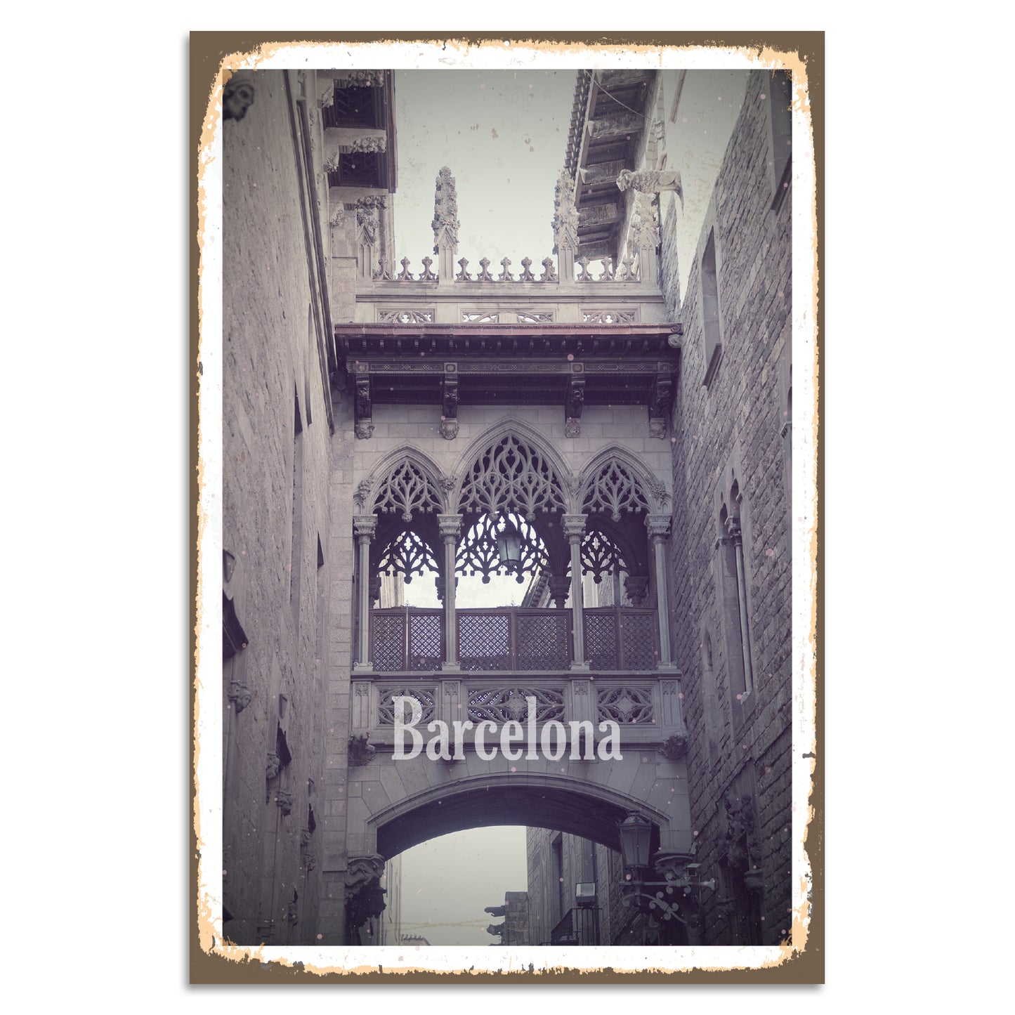 Blechschild - Barcelona