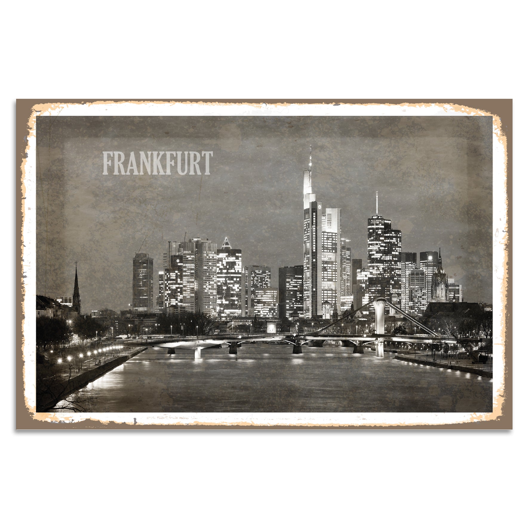 Blechschild - Frankfurt