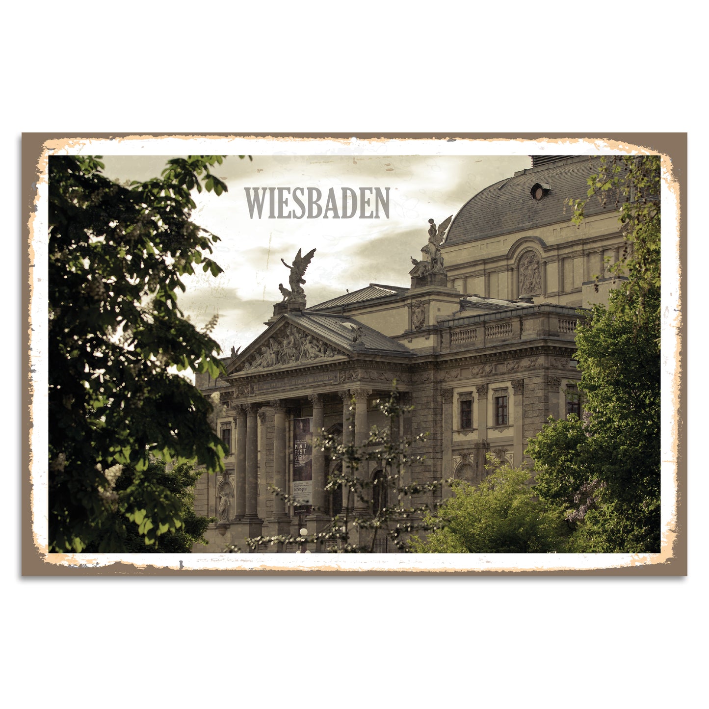 Blechschild - Wiesbaden