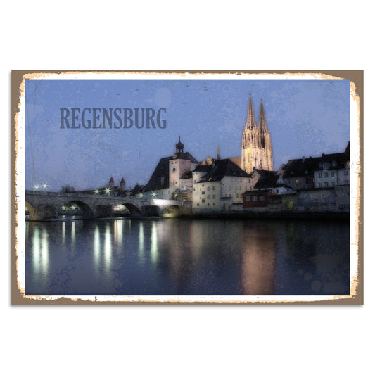 Blechschild - Regensburg