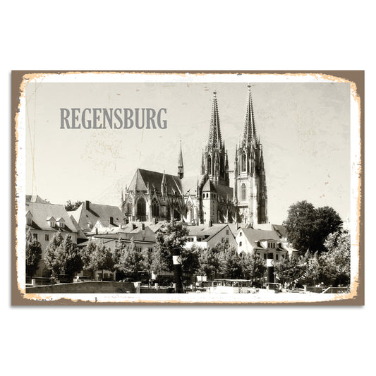 Blechschild - Regensburg