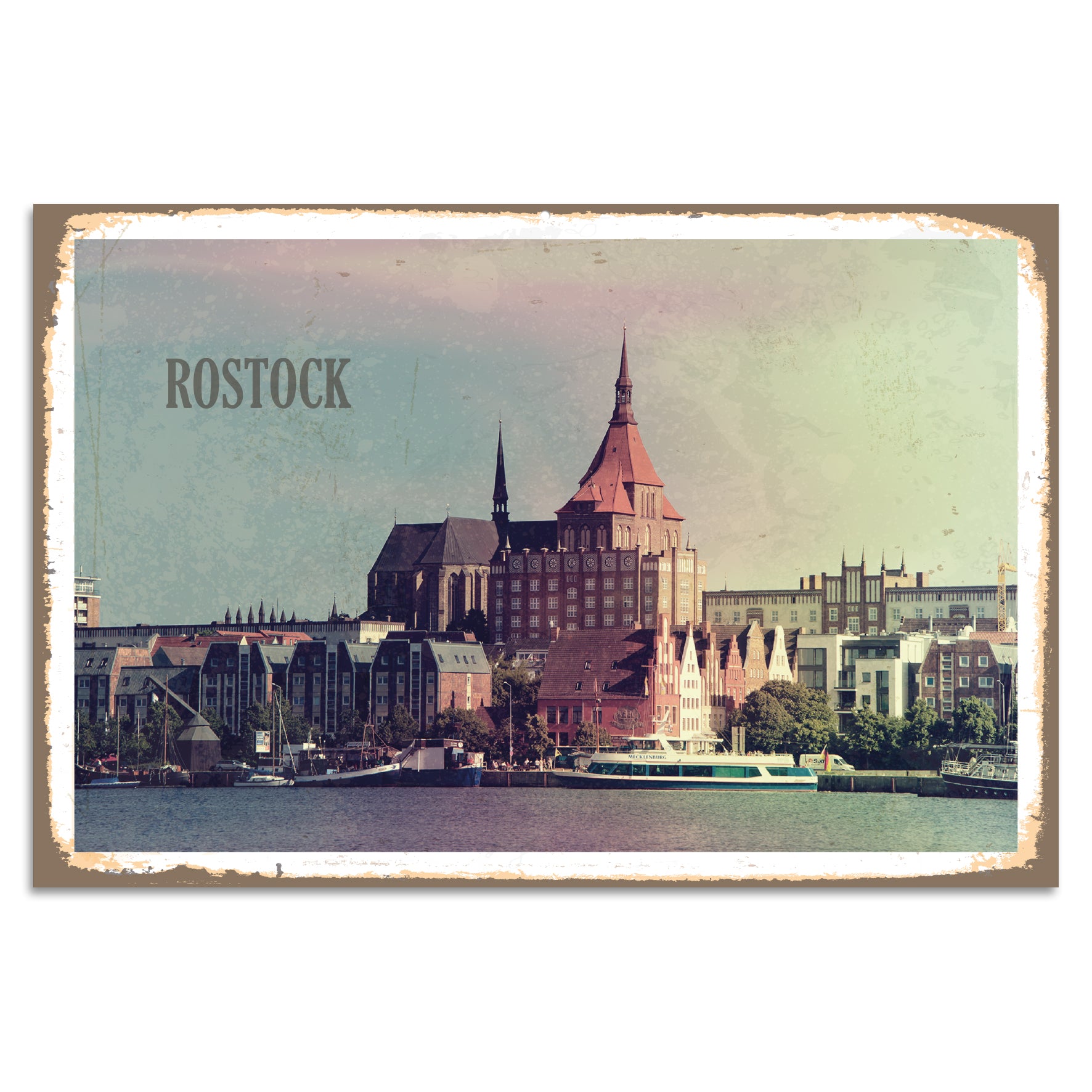 Blechschild - Rostock