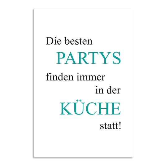 Blechschild - Die besten Partys