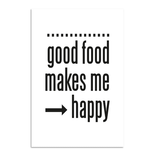 Blechschild - Good Food makes me happy